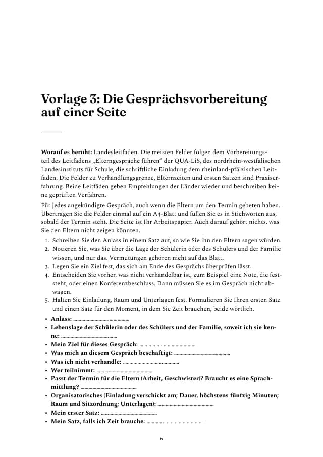 Beispielseite 1 aus den Vorlagen zu „Schwierige Eltern“